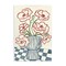 Stupell Industries Flower Vase on Minimal Checkered Wall Plaque, design by JJ Design House LLC